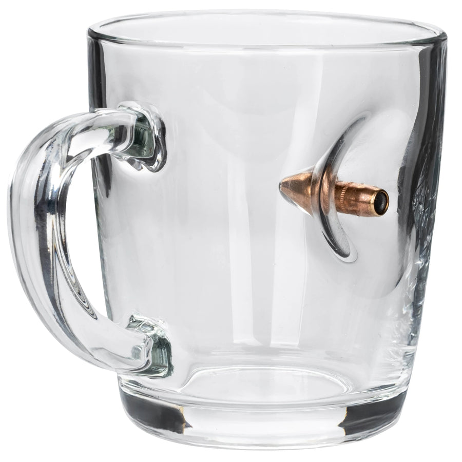 Cană din sticlă pentru ceai & cafea cu glont integrat - 340 ml