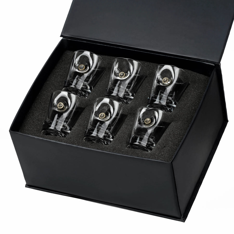 Set Pahare din sticlă pentru shot cu glont integrat - 45 ml