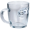 Cană din sticlă pentru ceai & cafea cu zaruri - 340 ml