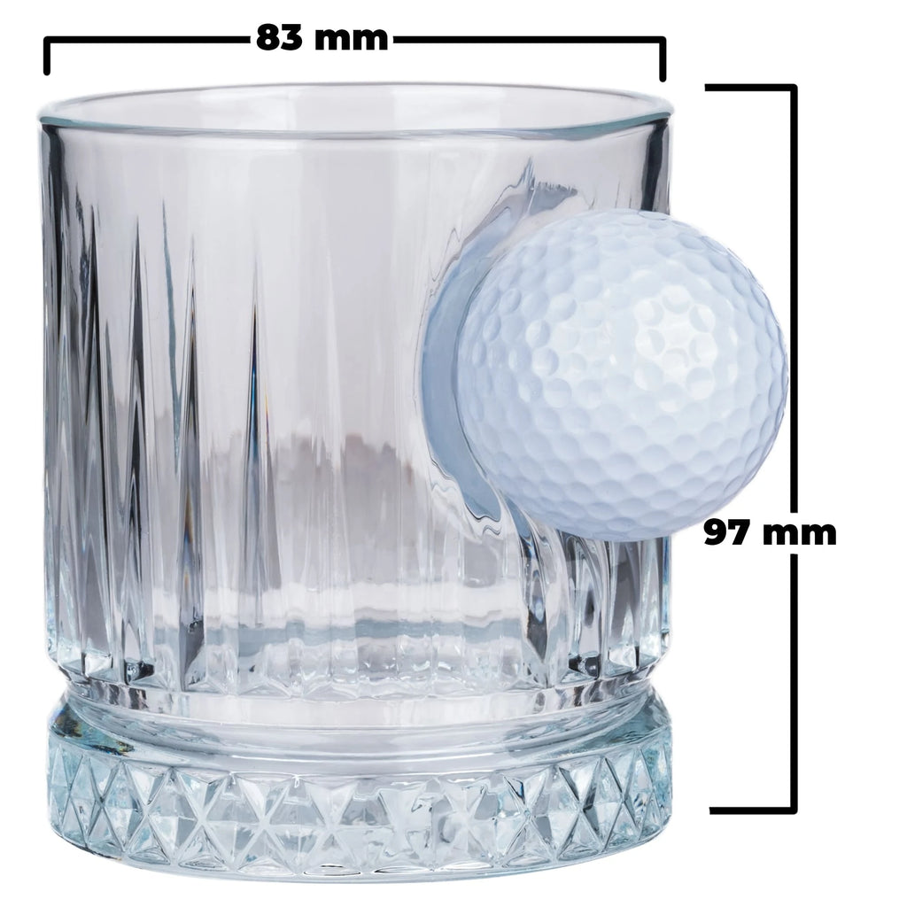 Set pahare din cristal pentru whisky cu minge de golf – 355 ml