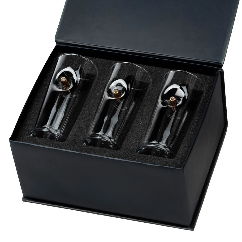 Set Pahare din sticlă pentru bere cu glont integrat - 200 ml