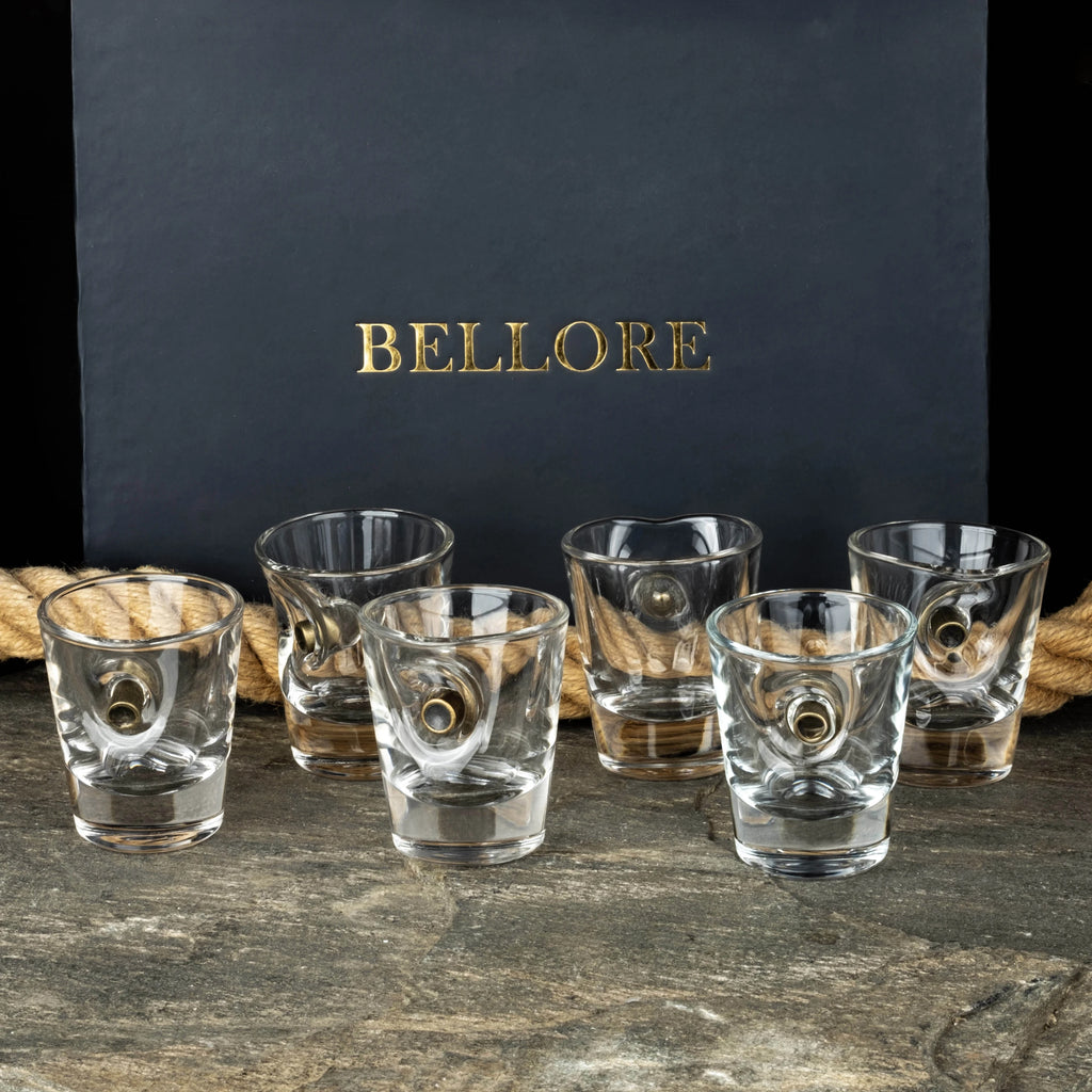 Set Pahare din sticlă pentru shot cu glont integrat - 45 ml