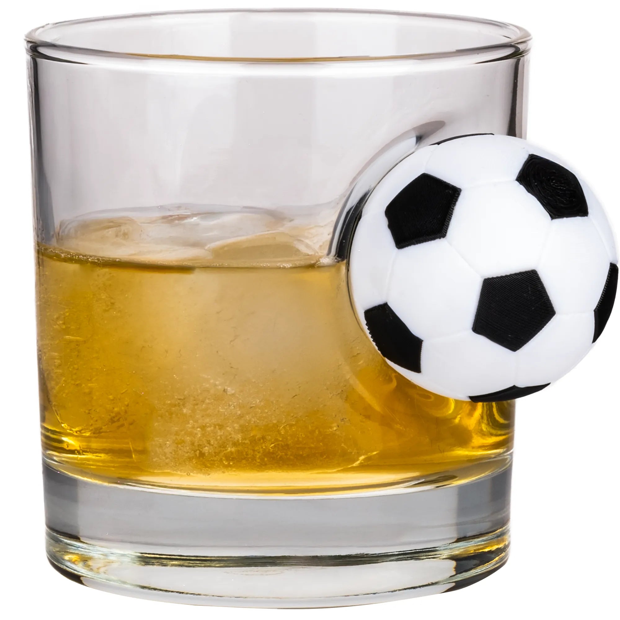 Pahar din sticlă pentru whisky cu minge de fotbal – 300 ml